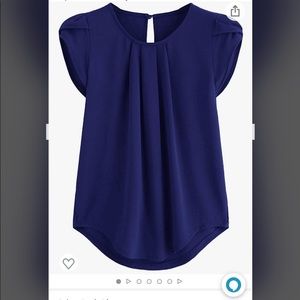 Beautiful blue tulip sleeved blouse